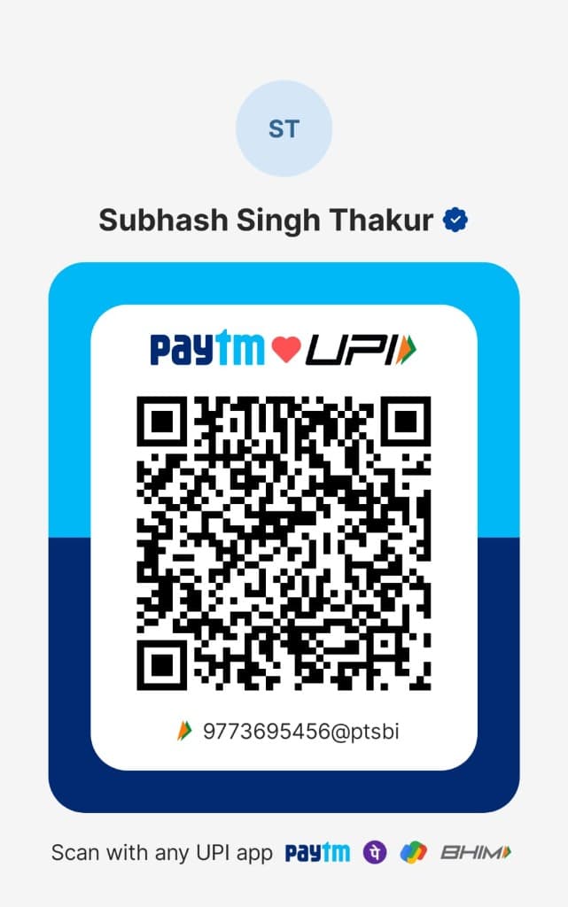 UPI QR code for Subhash Singh Thakur